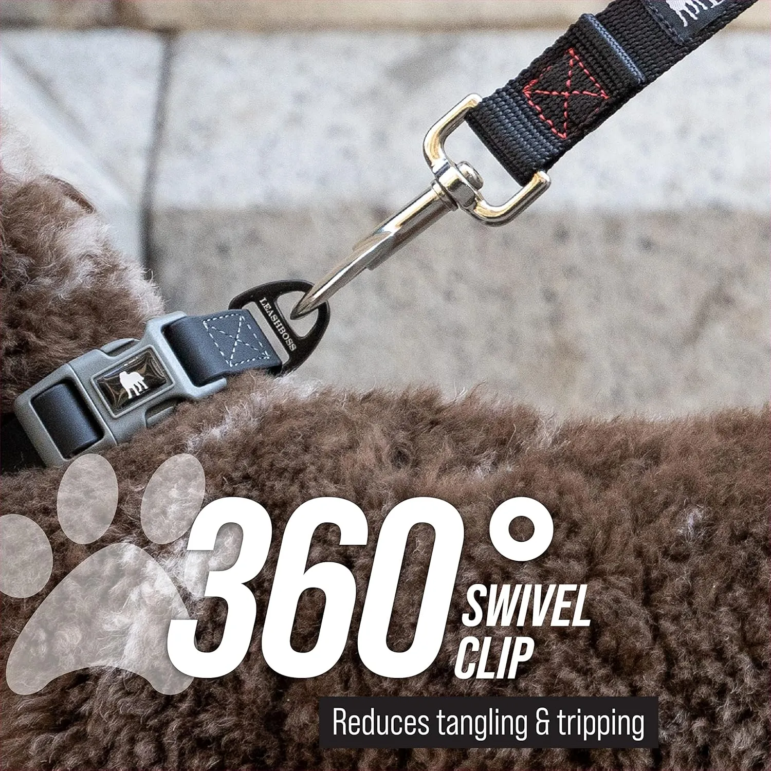 18 Inch Short Dog Leash with Padded Handle