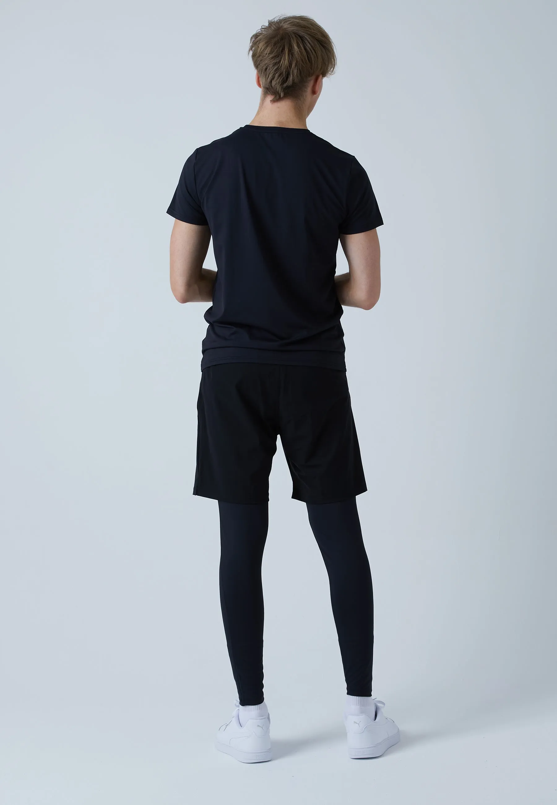 2-in-1 Shorts with tights, black