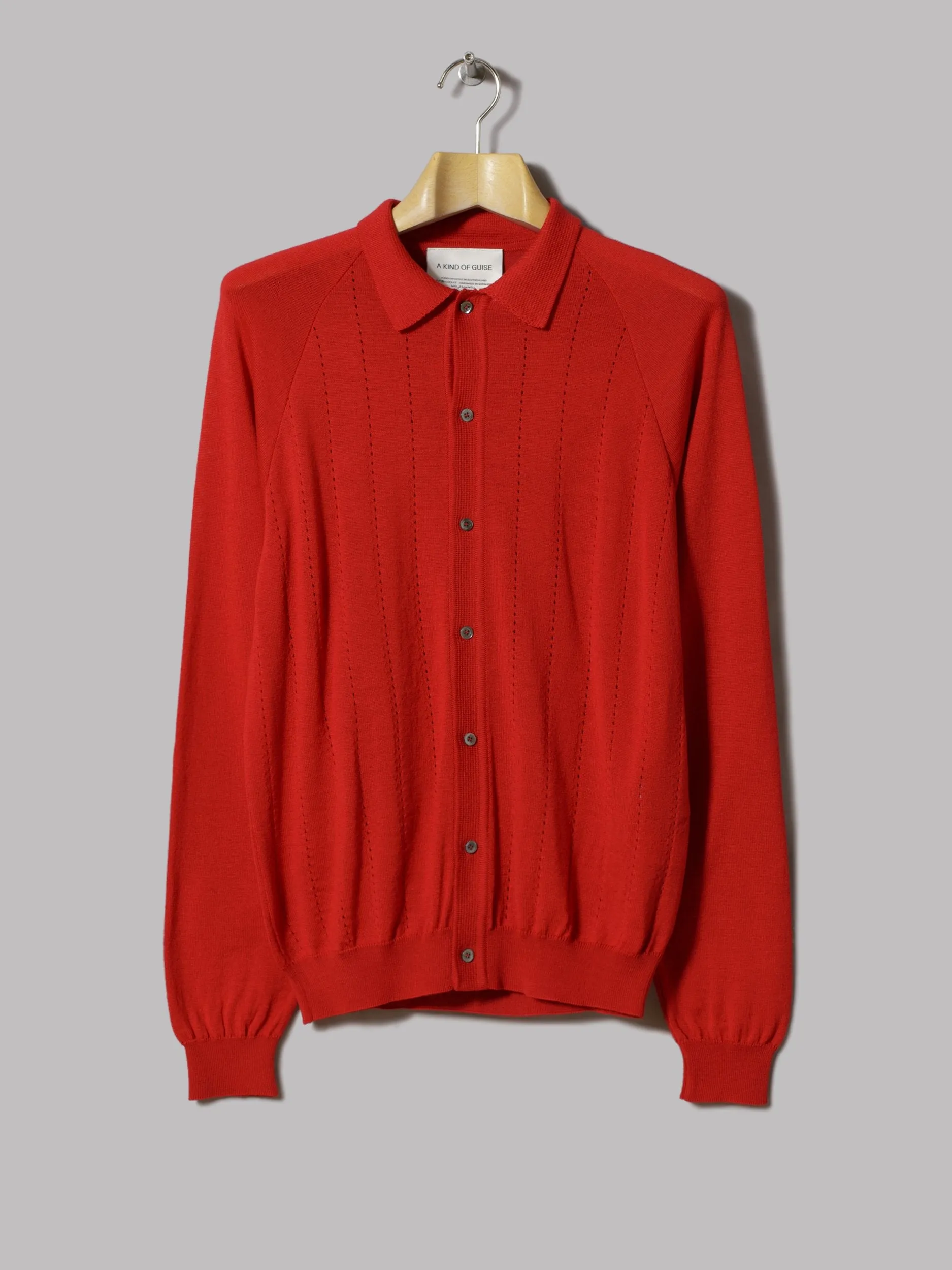 A Kind Of Guise Apio Knit Polo (Red)