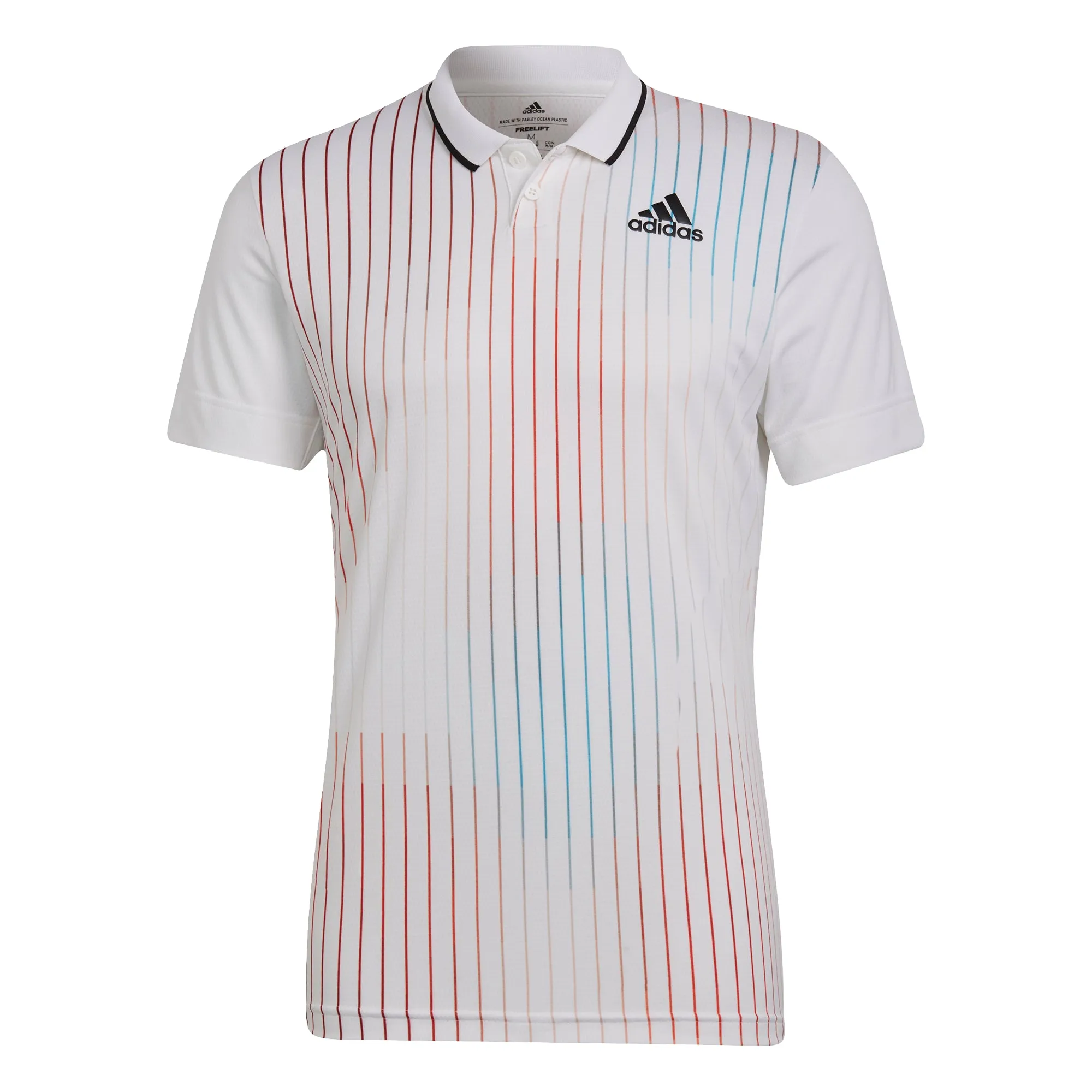 Adidas Melbourne Free lift Polo - White/Legacy Burgandy/Sky Rush