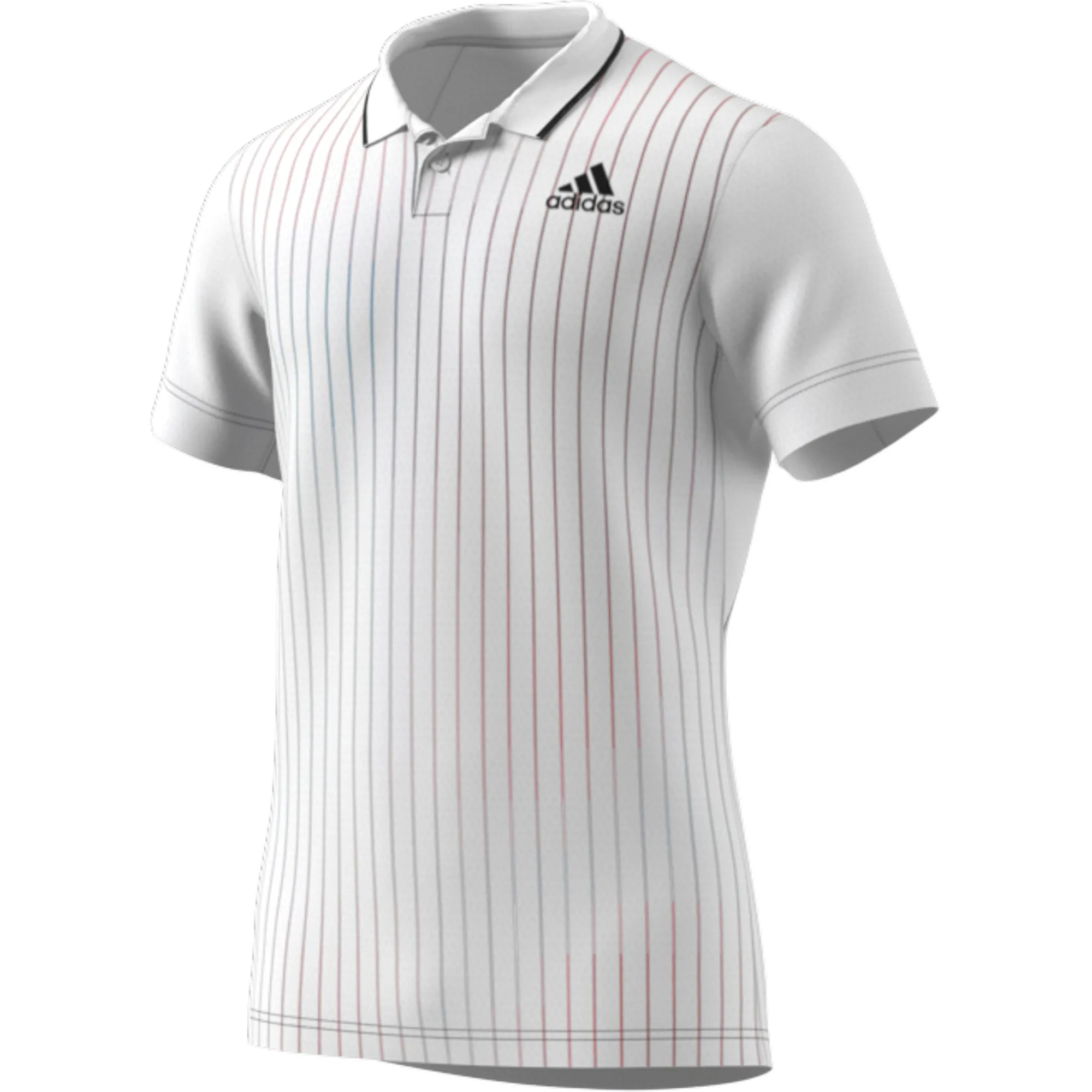 Adidas Melbourne Free lift Polo - White/Legacy Burgandy/Sky Rush