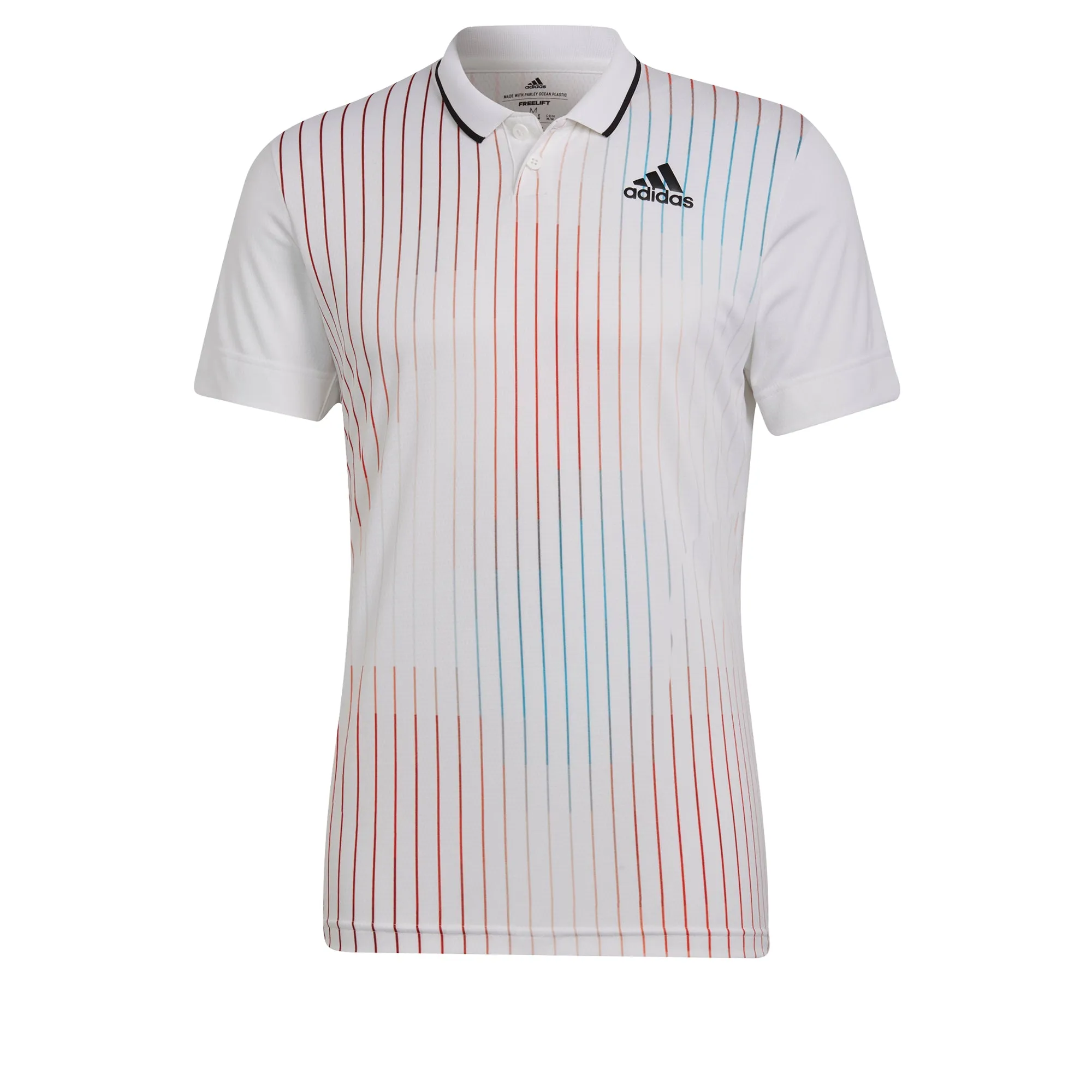 Adidas Melbourne Free lift Polo - White/Legacy Burgandy/Sky Rush