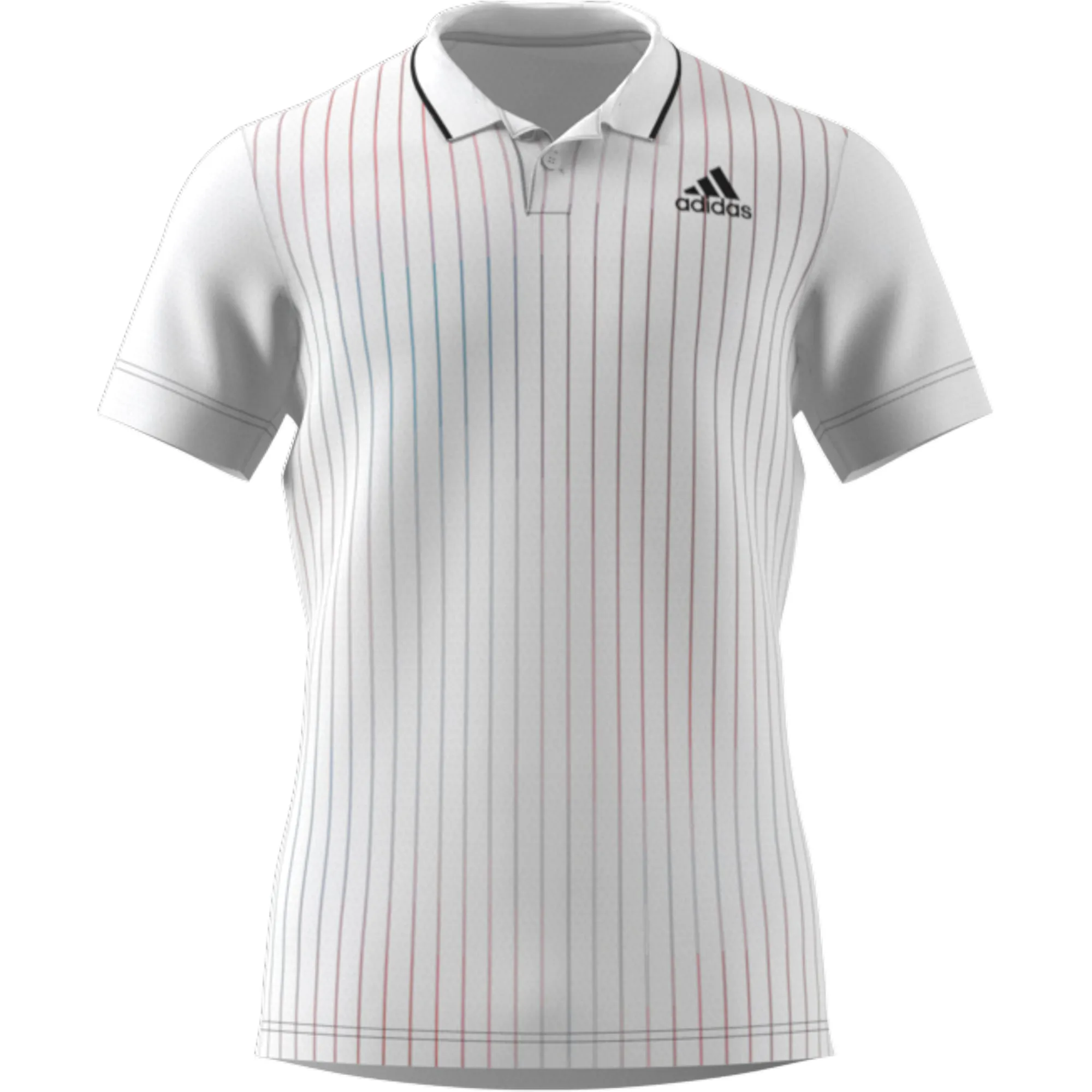 Adidas Melbourne Free lift Polo - White/Legacy Burgandy/Sky Rush