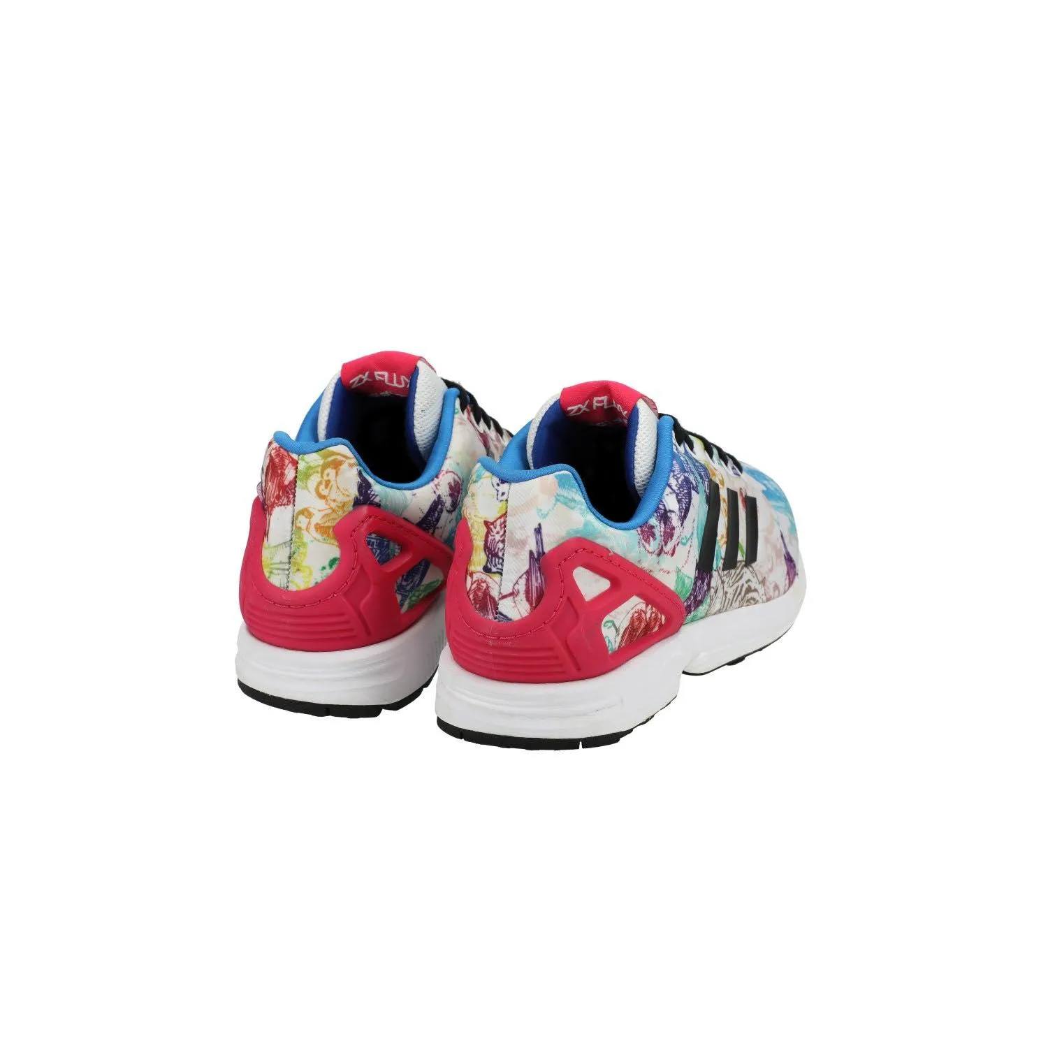 Adidas Originals Zx Flux Animals Low-Top Sneakers Fabric Multicolour Colour For Women