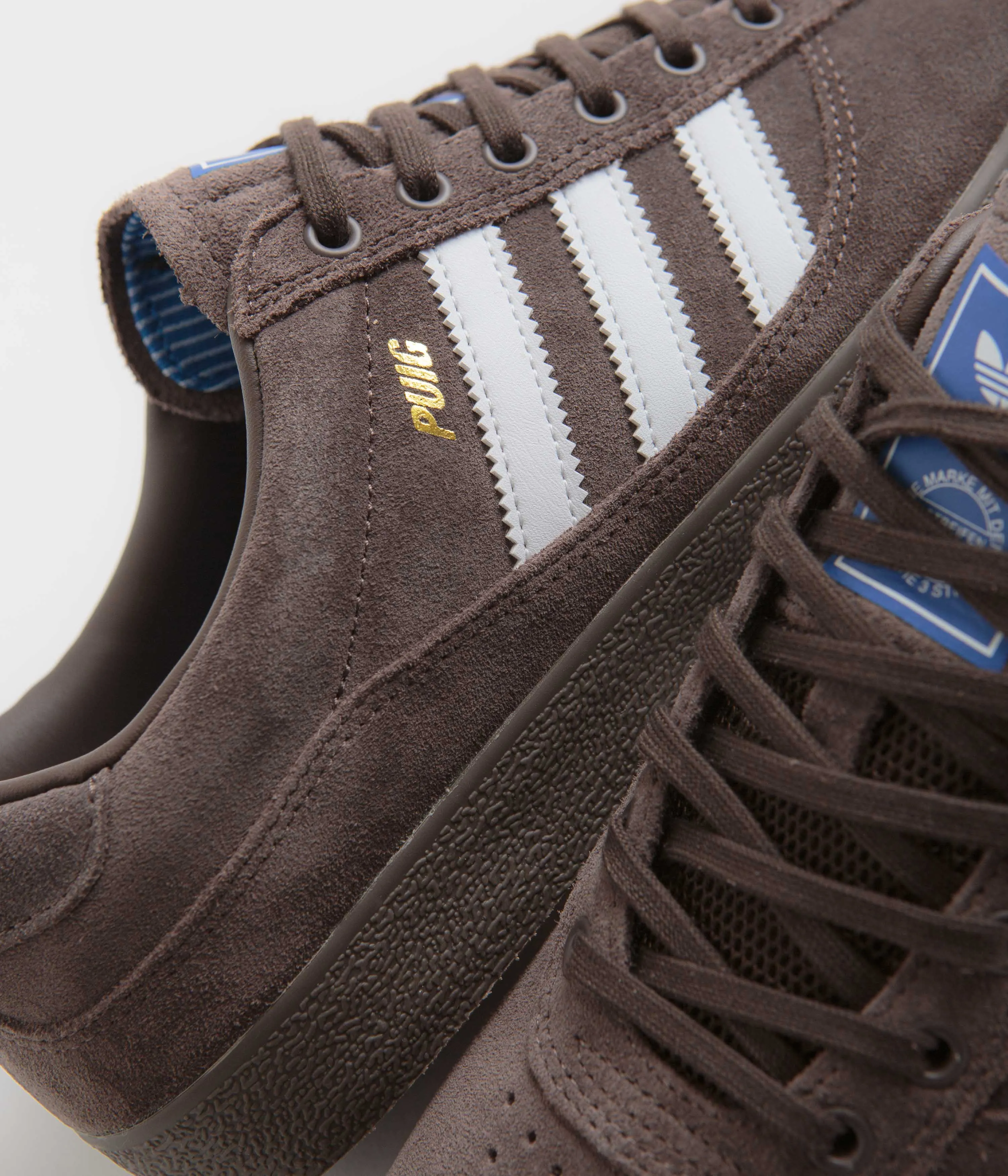 Adidas Puig Indoor Shoes - Brown / FTWR White / Bluebird