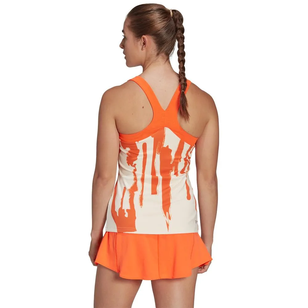 adidas Women's Thebe Magugu New York Y-Back Tank - Impact Orange/Ercu Tint