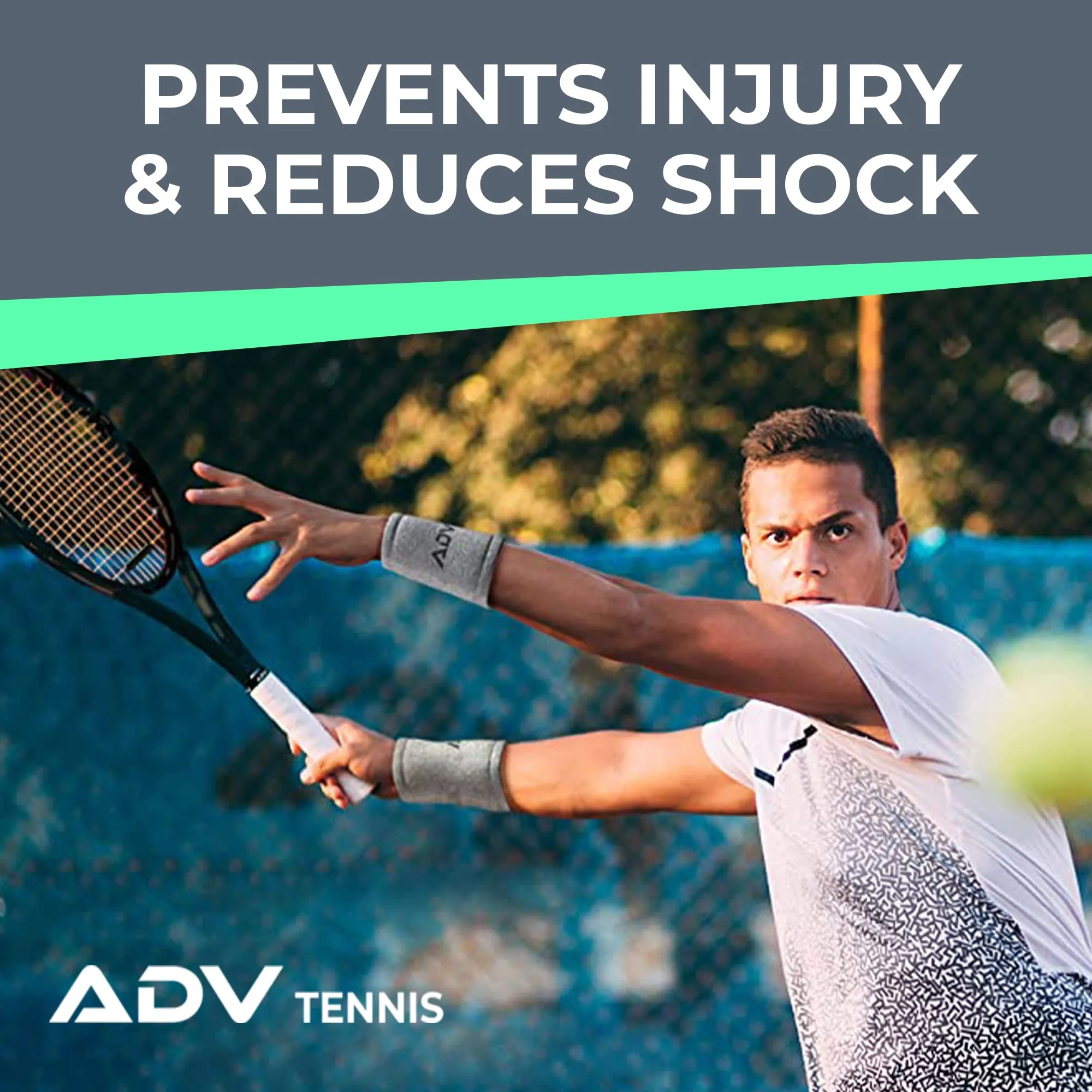 ADV Tennis Dampener with Custom Feel, Racket Shock Absorber to Reduce Vibration, Relieve Symptoms of Injury, Stay on The Racket Engineered Poly-Silicone Tennis Racket Dampener, Black, Variety 3-Pack