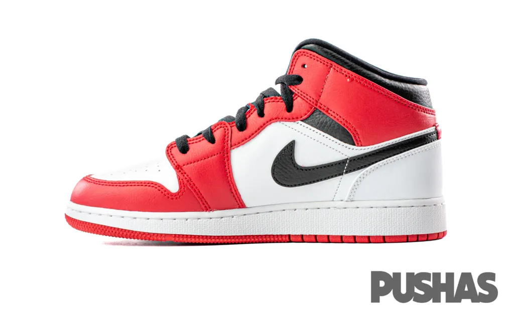 Air Jordan 1 Mid 'Chicago White Heel' GS