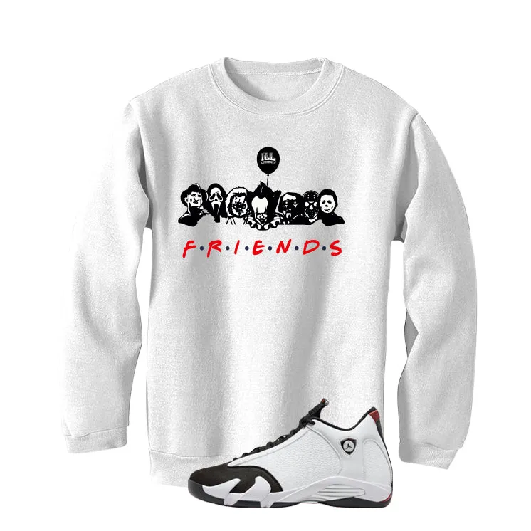 Air Jordan 14 Black Toe White T-Shirt (Friends)| illcurrency