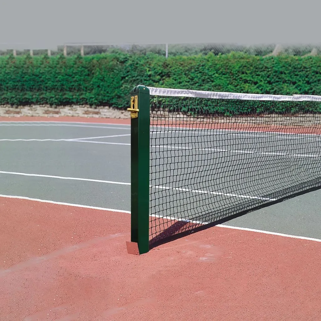 ALUMINIUM 80MM SQUARE TENNIS POSTS WITH SOCKETS