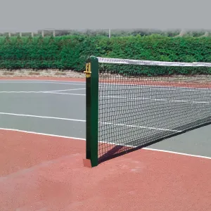 ALUMINIUM 80MM SQUARE TENNIS POSTS WITH SOCKETS