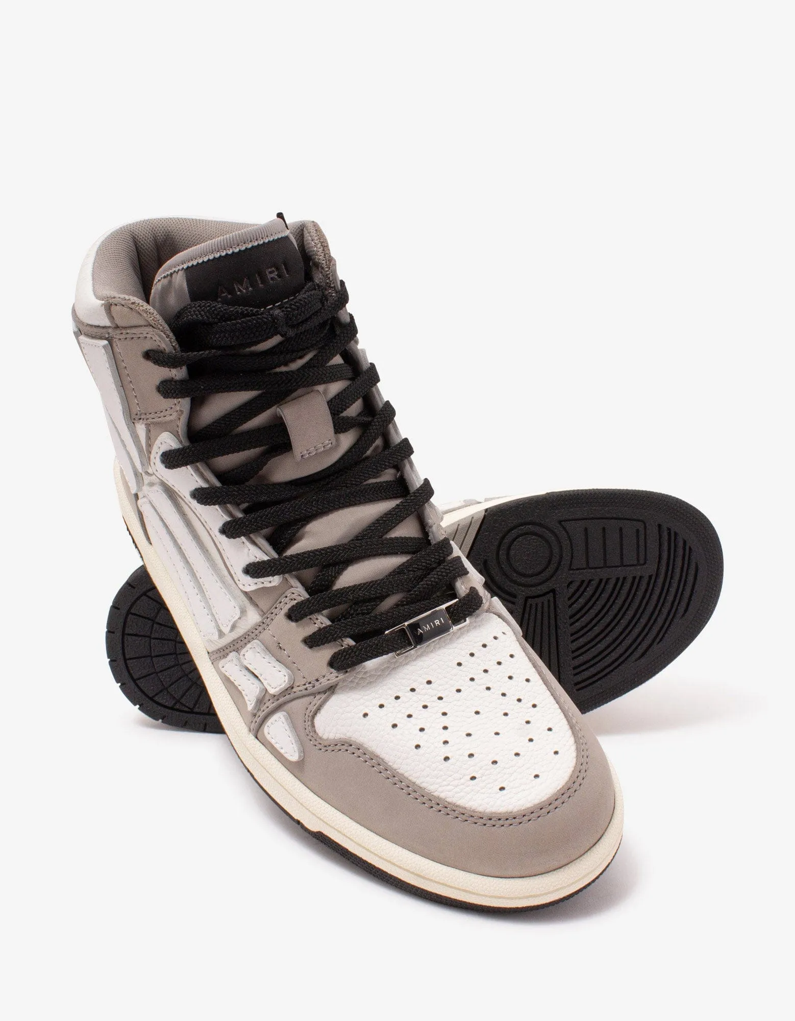 Amiri Skel Top Grey & White Trainers