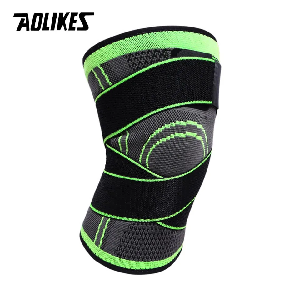 AOLIKES 1PCS 2019 Knee Support Professional Protective Sports Knee Pad Breathable Bandage Knee Brace Basketball Tennis Cycling