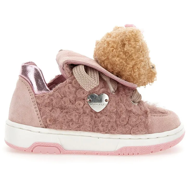 Baby Girls Pink Teddy Trainer