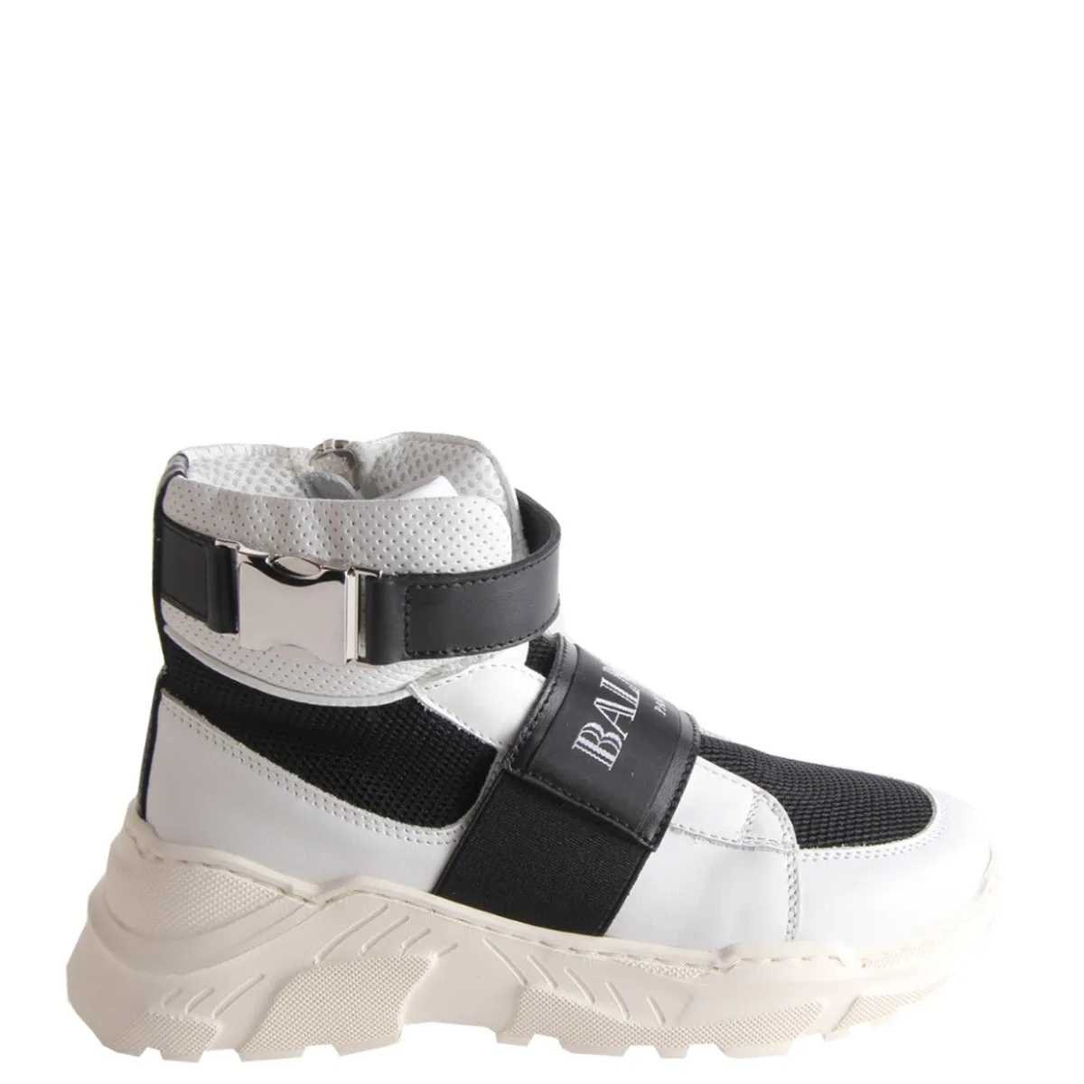 Balmain Kids High Top White Trainers