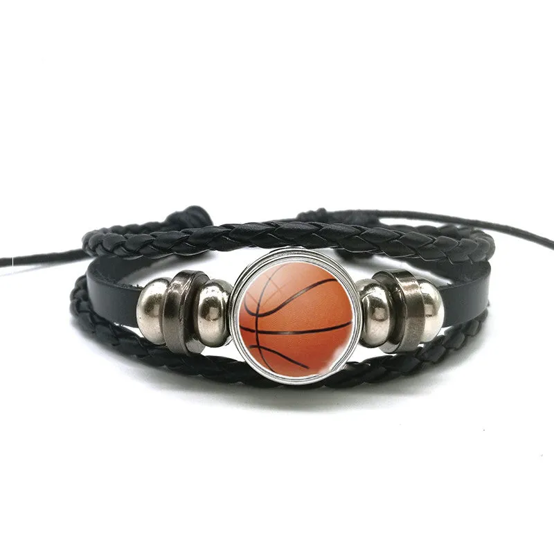 Basketball Concealed Buckle Braided Bracelet Volleyball Football Tennis Golf