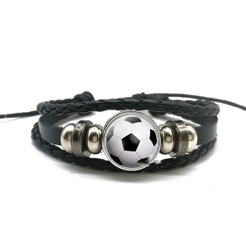 Basketball Concealed Buckle Braided Bracelet Volleyball Football Tennis Golf