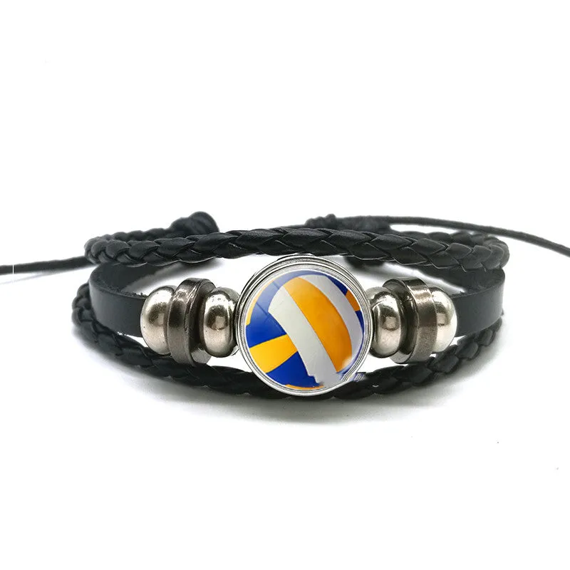 Basketball Concealed Buckle Braided Bracelet Volleyball Football Tennis Golf