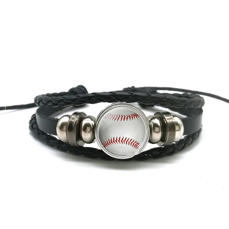 Basketball Concealed Buckle Braided Bracelet Volleyball Football Tennis Golf