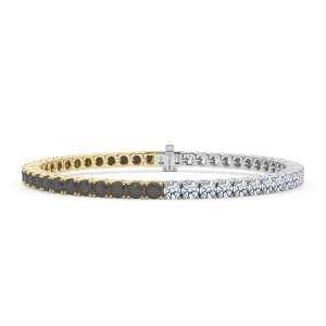 Black & White Diamond Tennis Bracelet