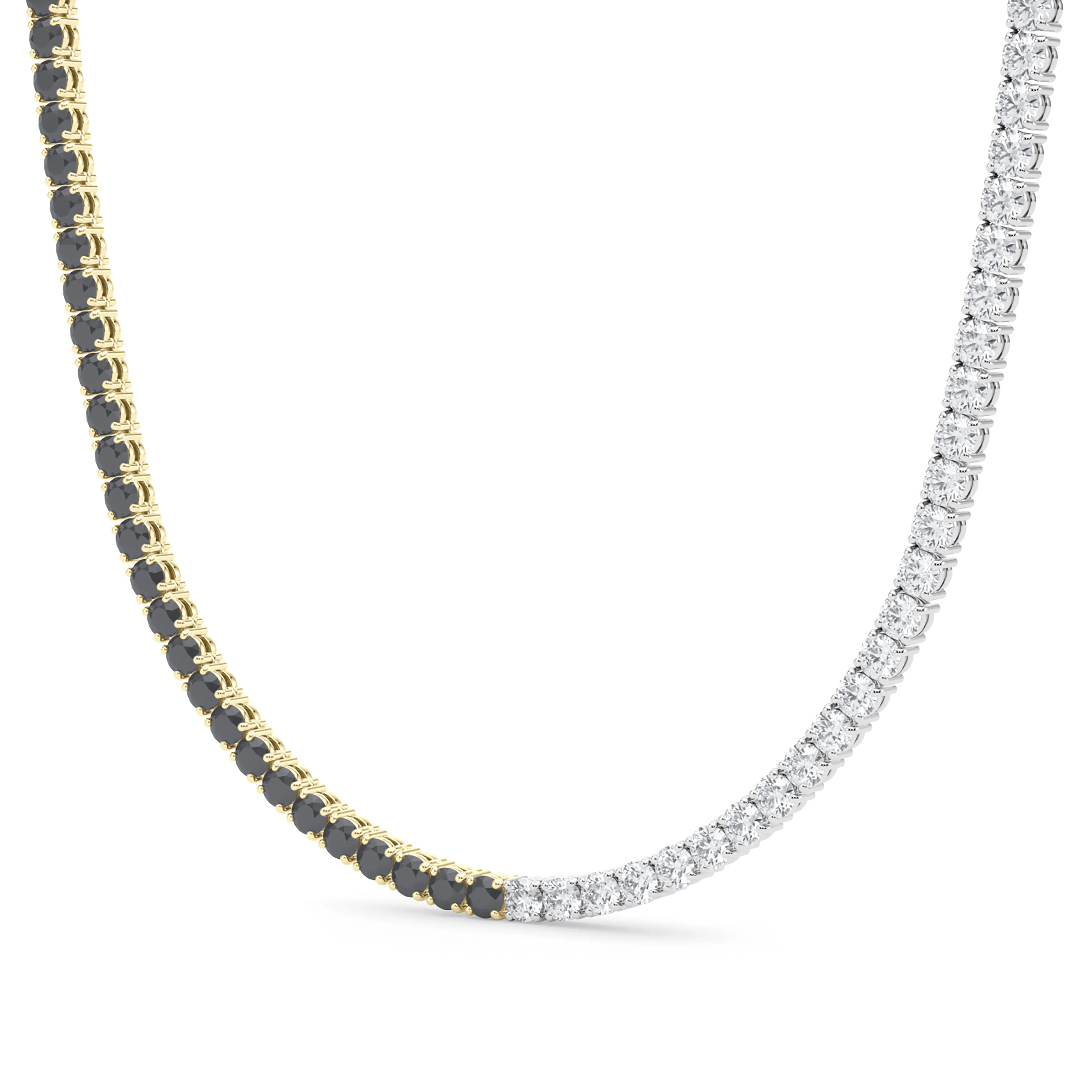 Black & White Diamond Tennis Necklace