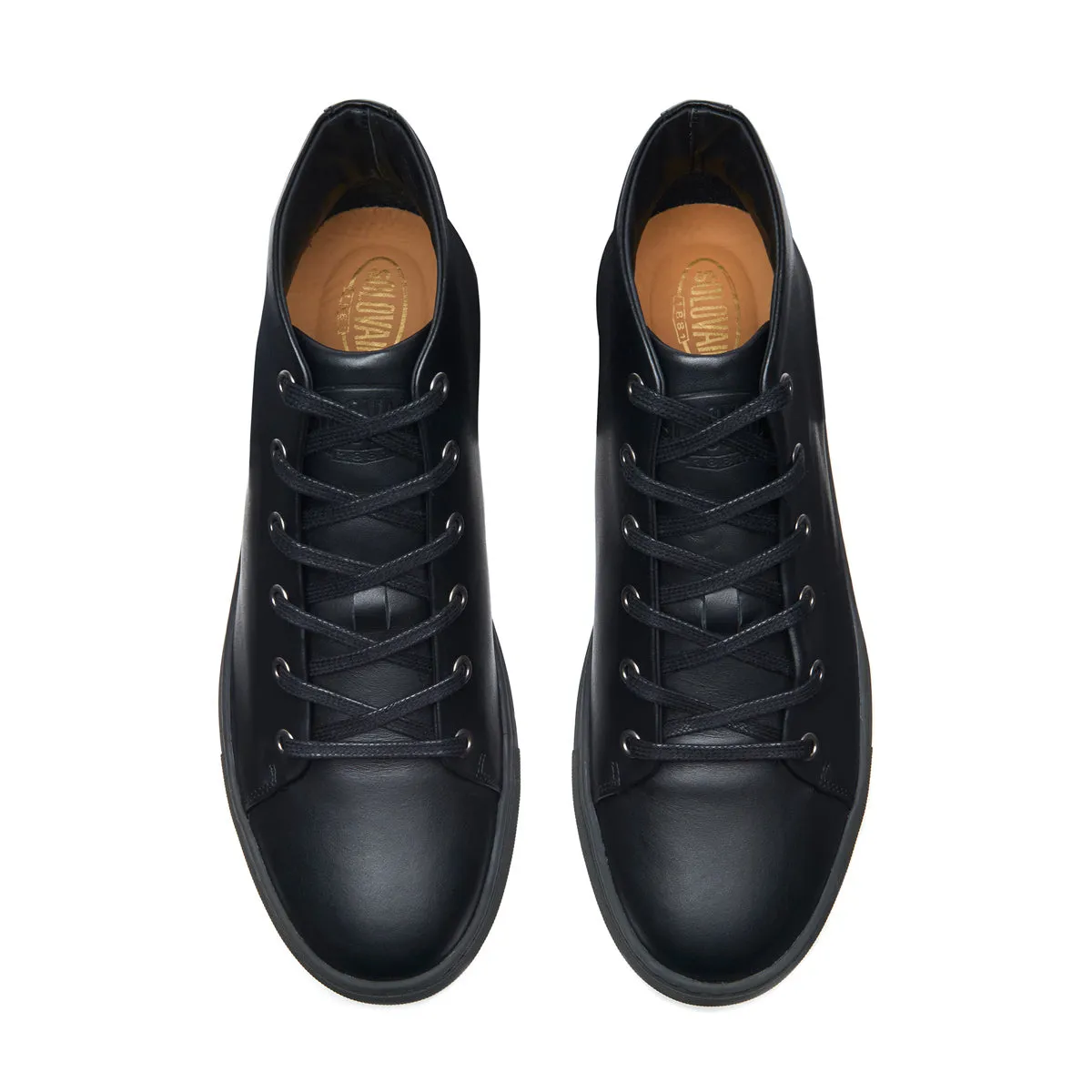 Black Calf High Top Sneaker