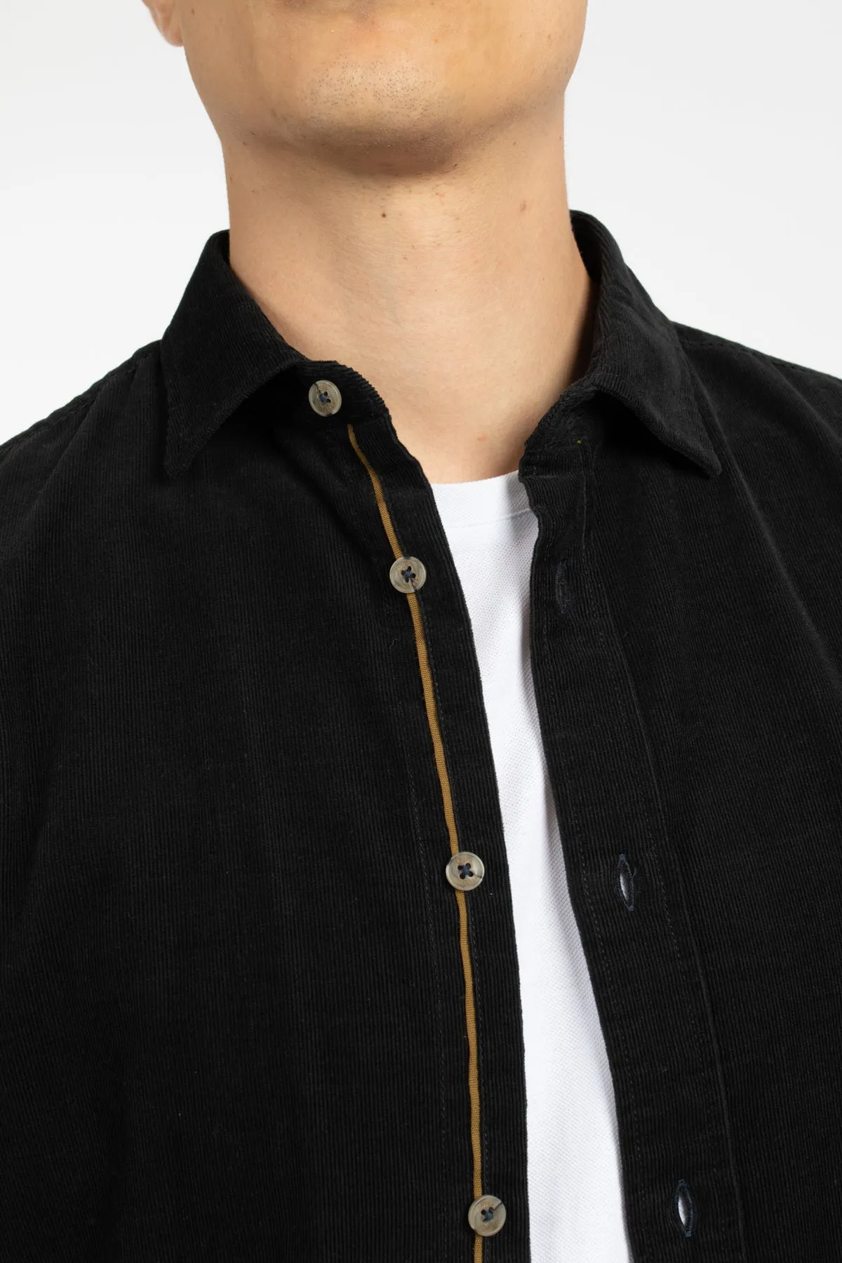 Black Corduroy Cotton Shirt