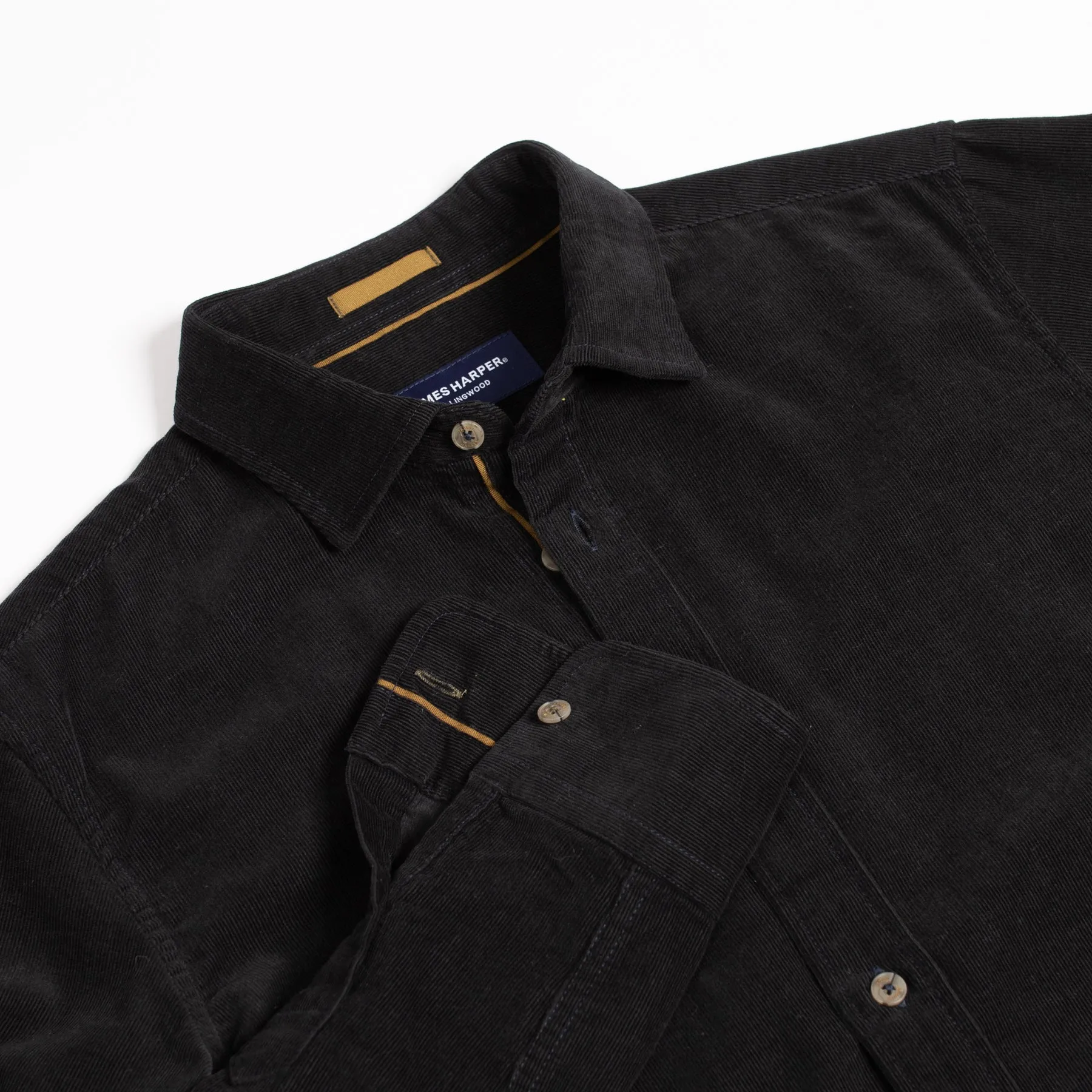 Black Corduroy Cotton Shirt