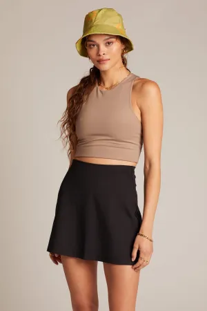 Black High Rise Skort