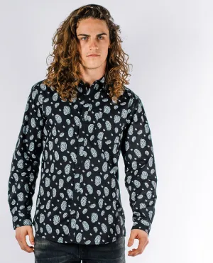 Black Paisley Buttonup