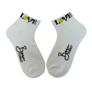 Born To Rally Tennis Love Ankle Socks