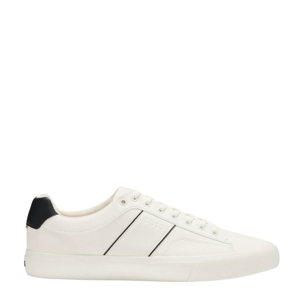 BOSS Aiden Debossed Logo Off-White Trainers