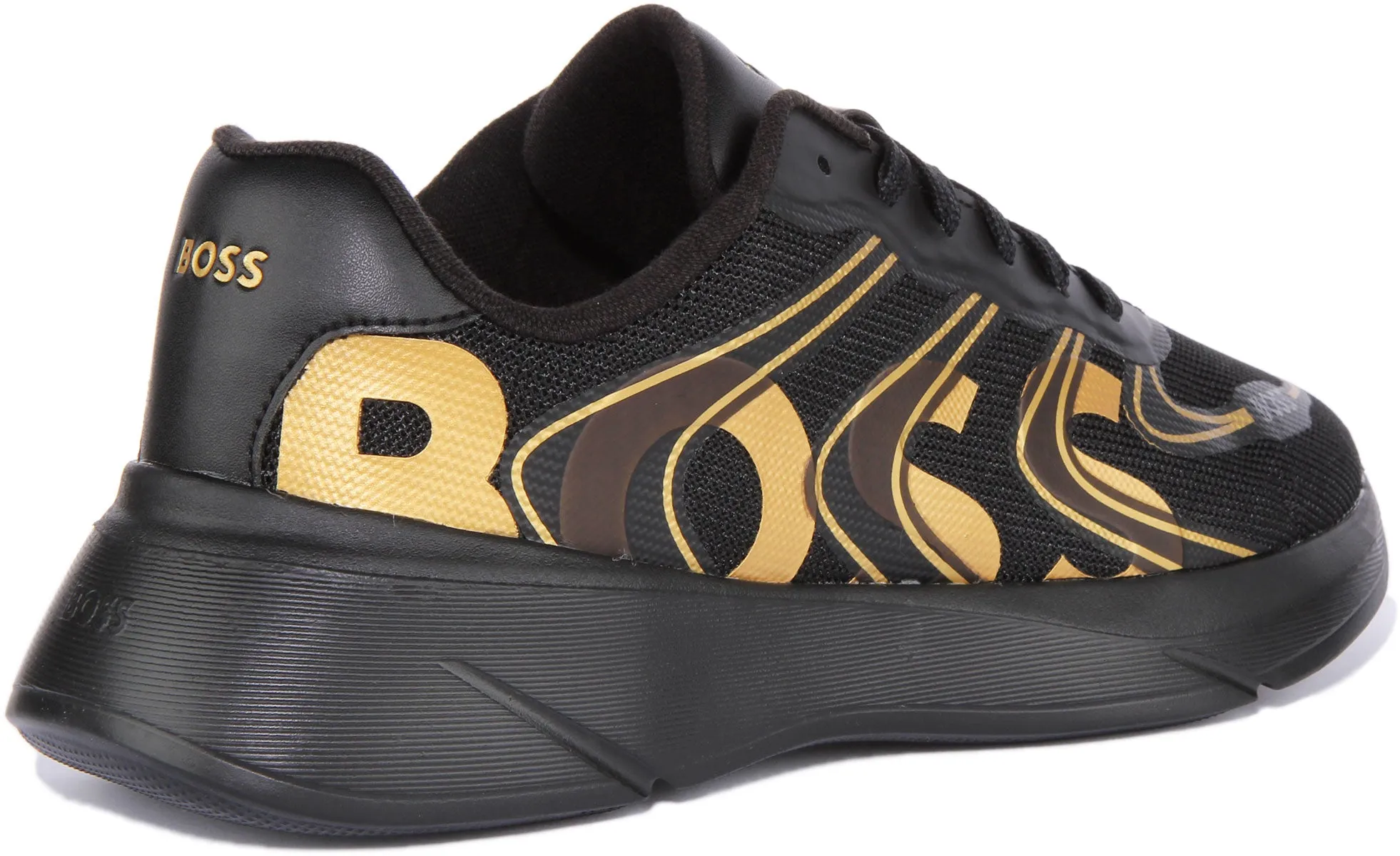 Boss Dean Runner Thlg In Black Gold For Men