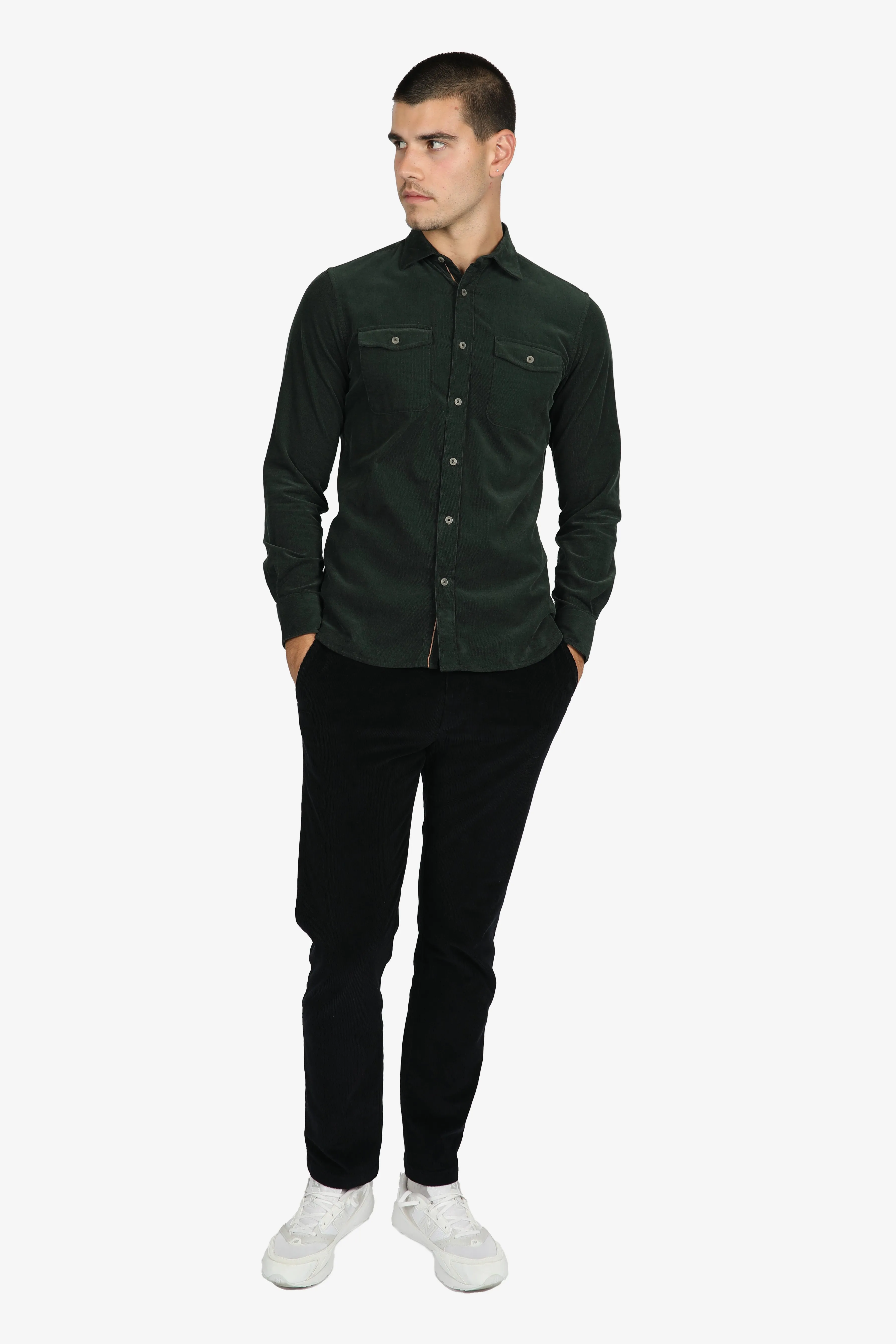 Bottle Cotton Corduroy Shirt