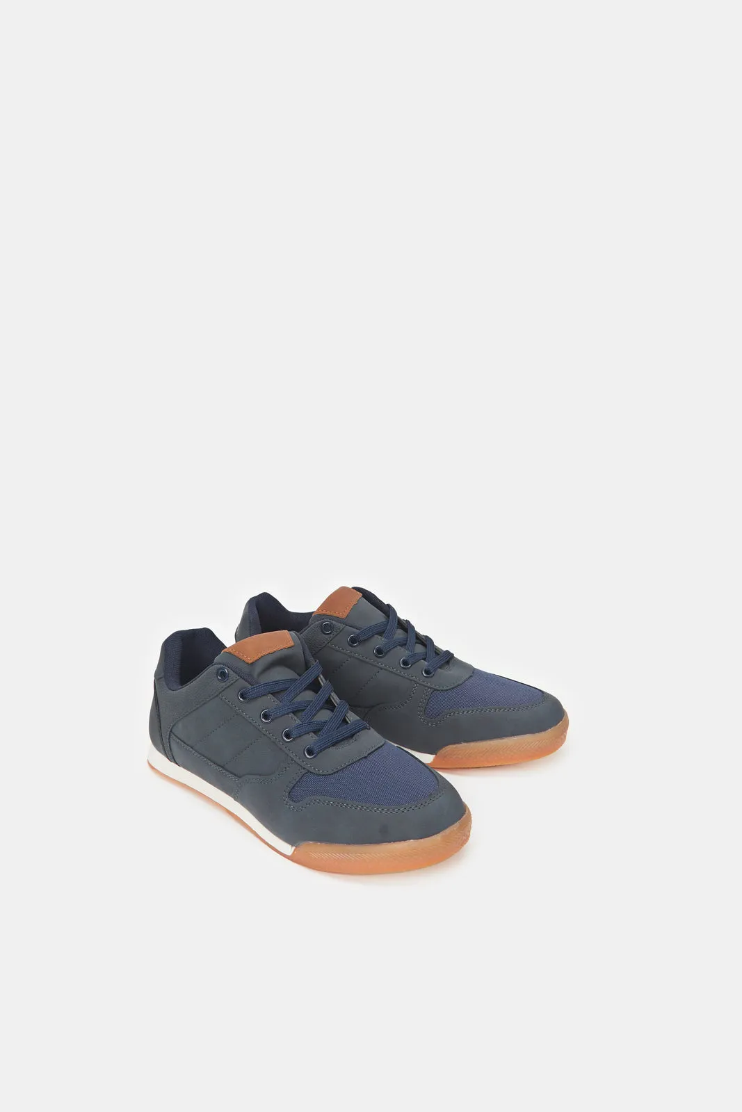 Boys NavyTextured Sneaker