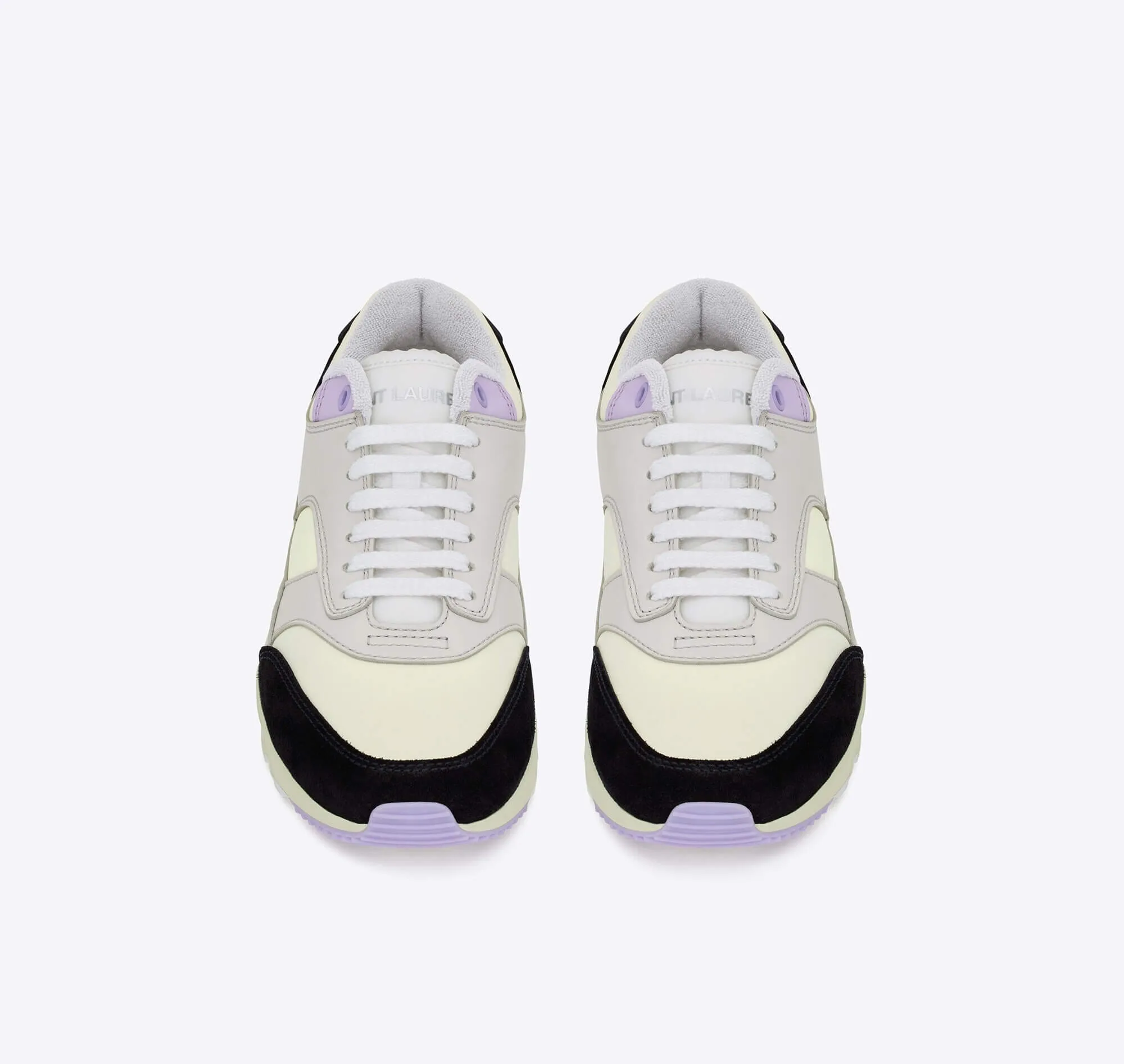 Bump Sneakers in Nylon Suede and Leather