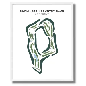 Burlington Country Club, Vermont - Printed Golf Course