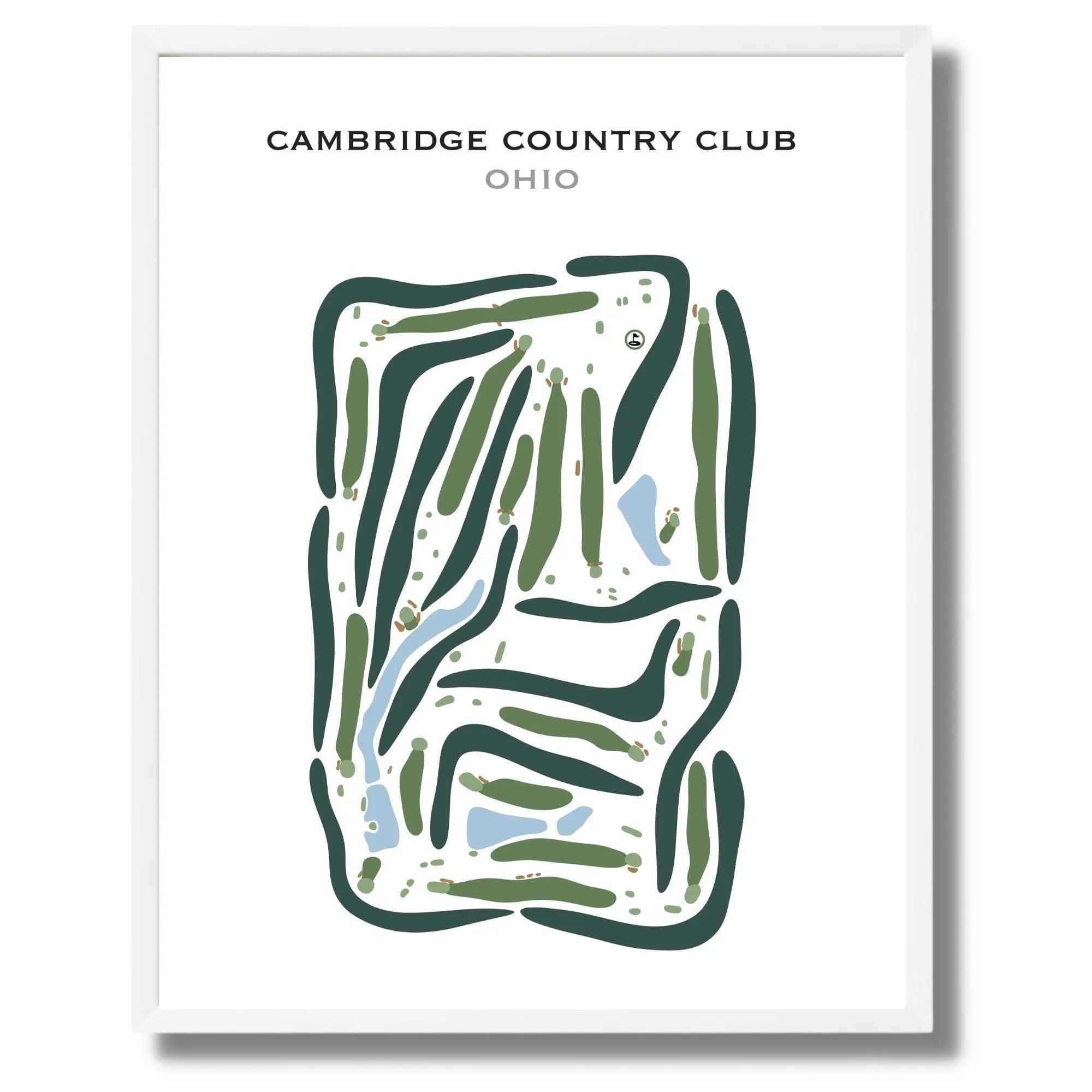 Cambridge Country Club, Ohio - Printed Golf Course