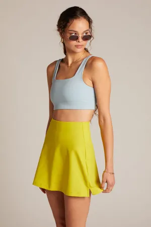 Chartreuse High Rise Skort