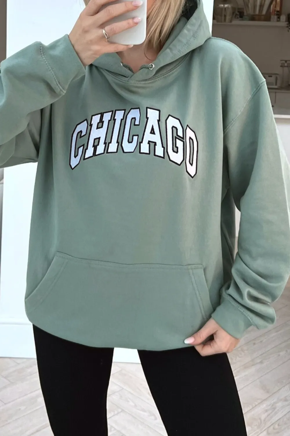 Chicago sage embroidered hoodie & legging coord