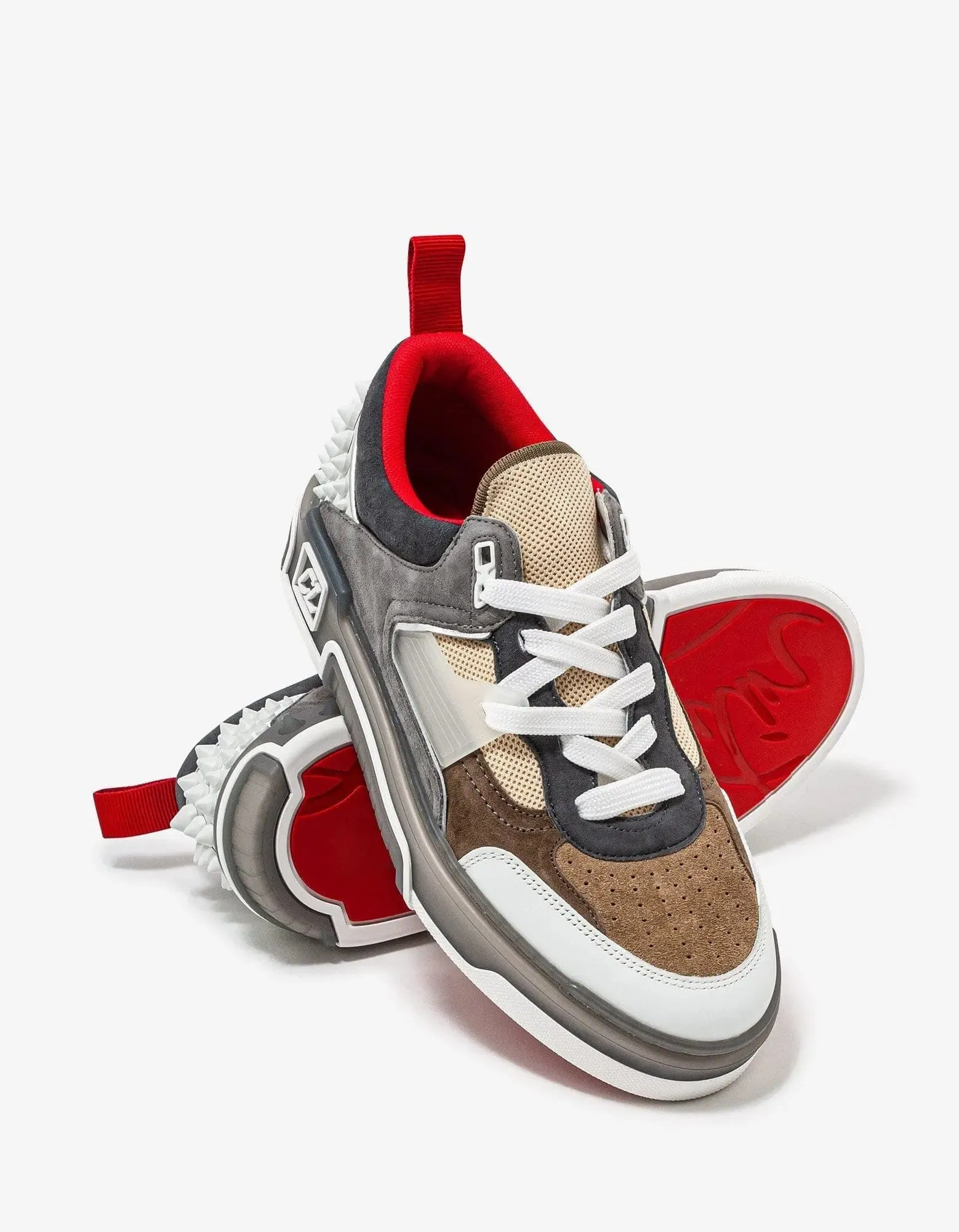 Christian Louboutin Astroloubi Grey & Brown Trainers -