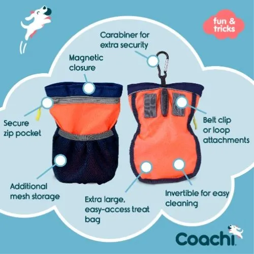 Coachi Navy & Coral Pro Train & Treat Bag