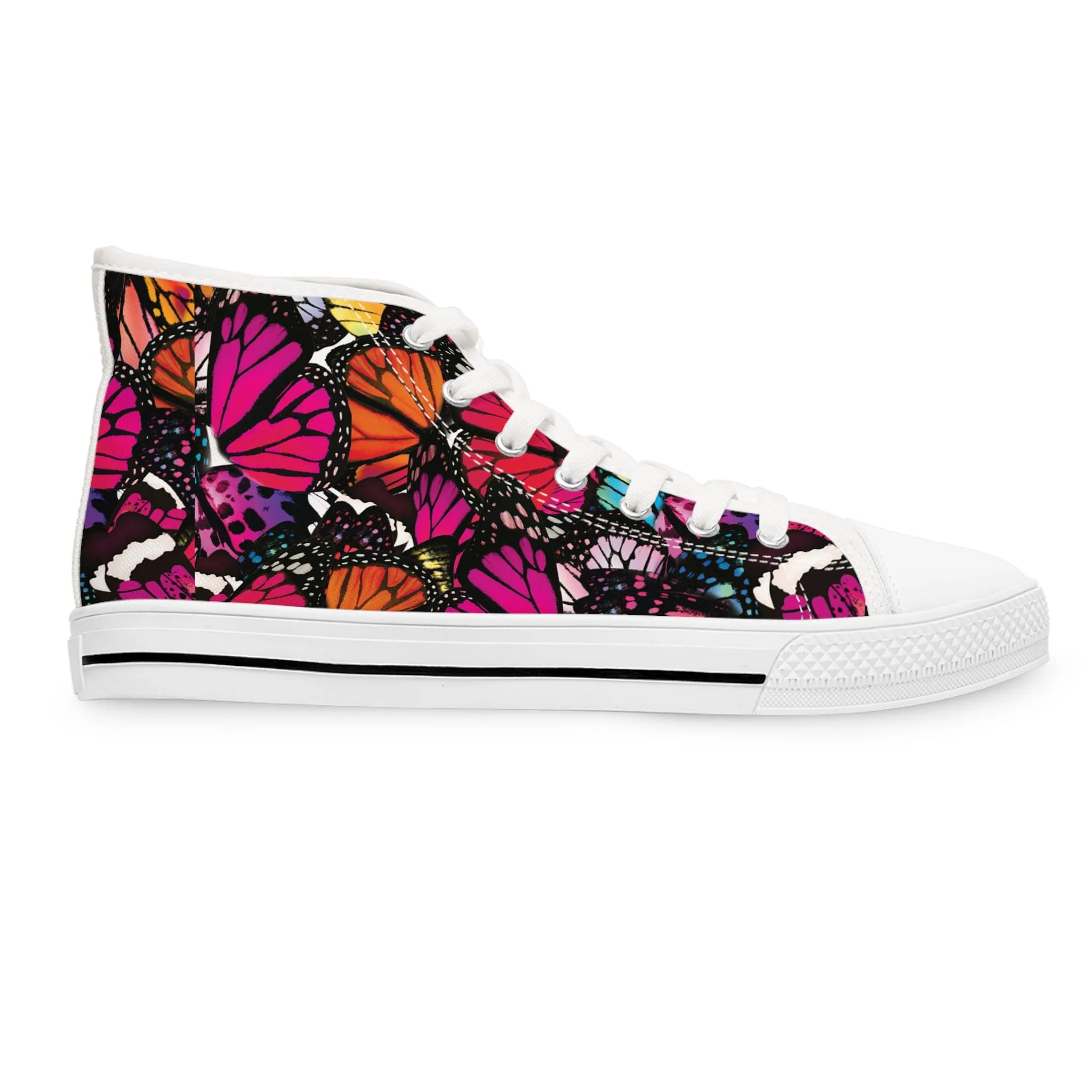 Colorful Butterflies Women's High Top Sneakers