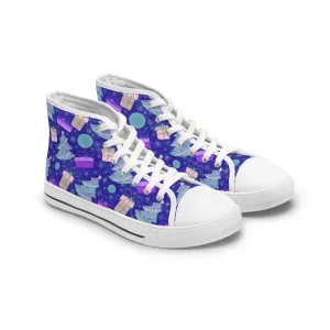 Colorful Christmas Tree Women's High Top Sneakers