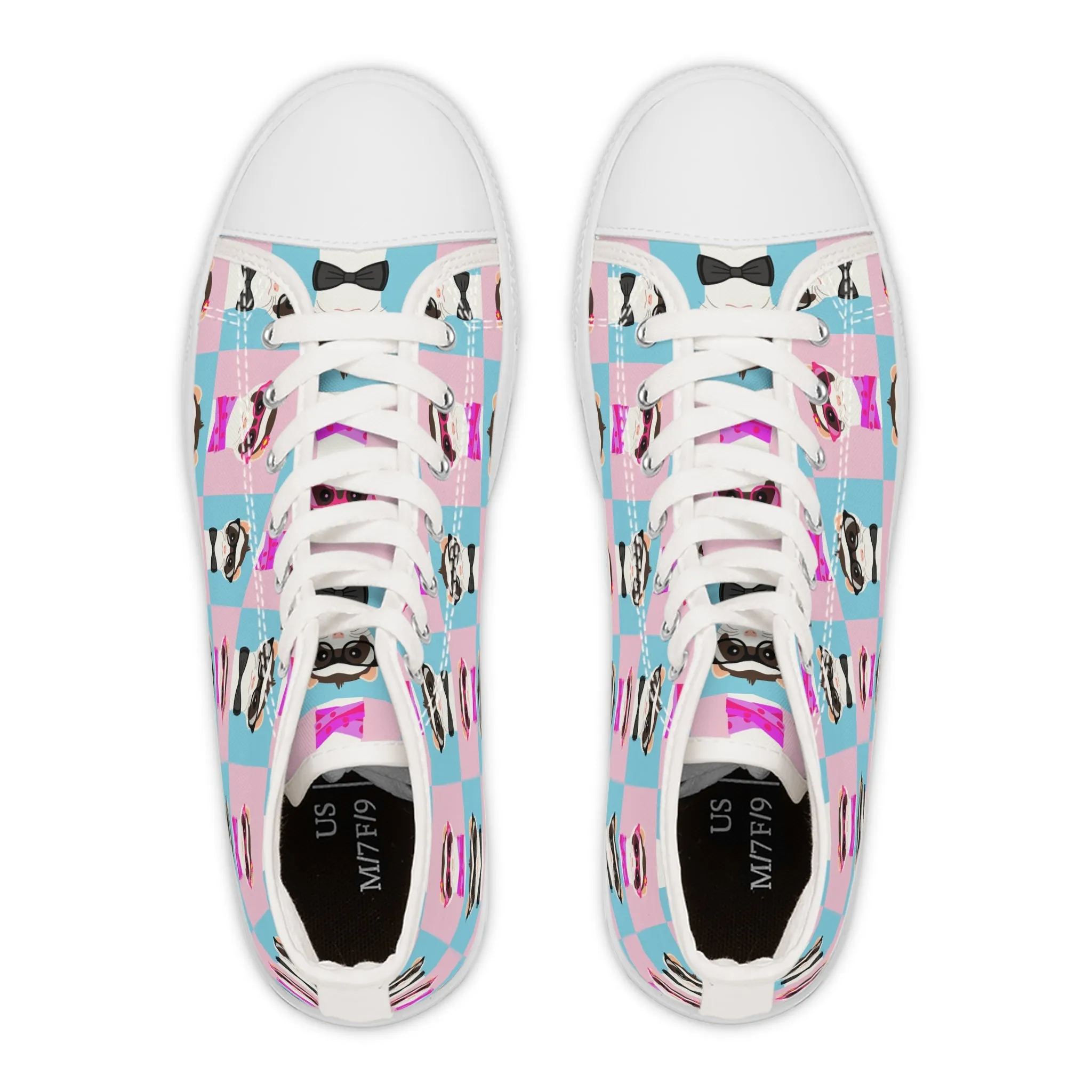 Colorful Ferrets Women's High Top Sneakers