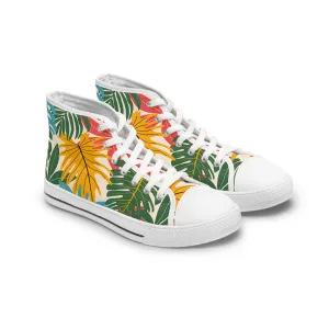 Colorful Leaves Women's High Top Sneakers