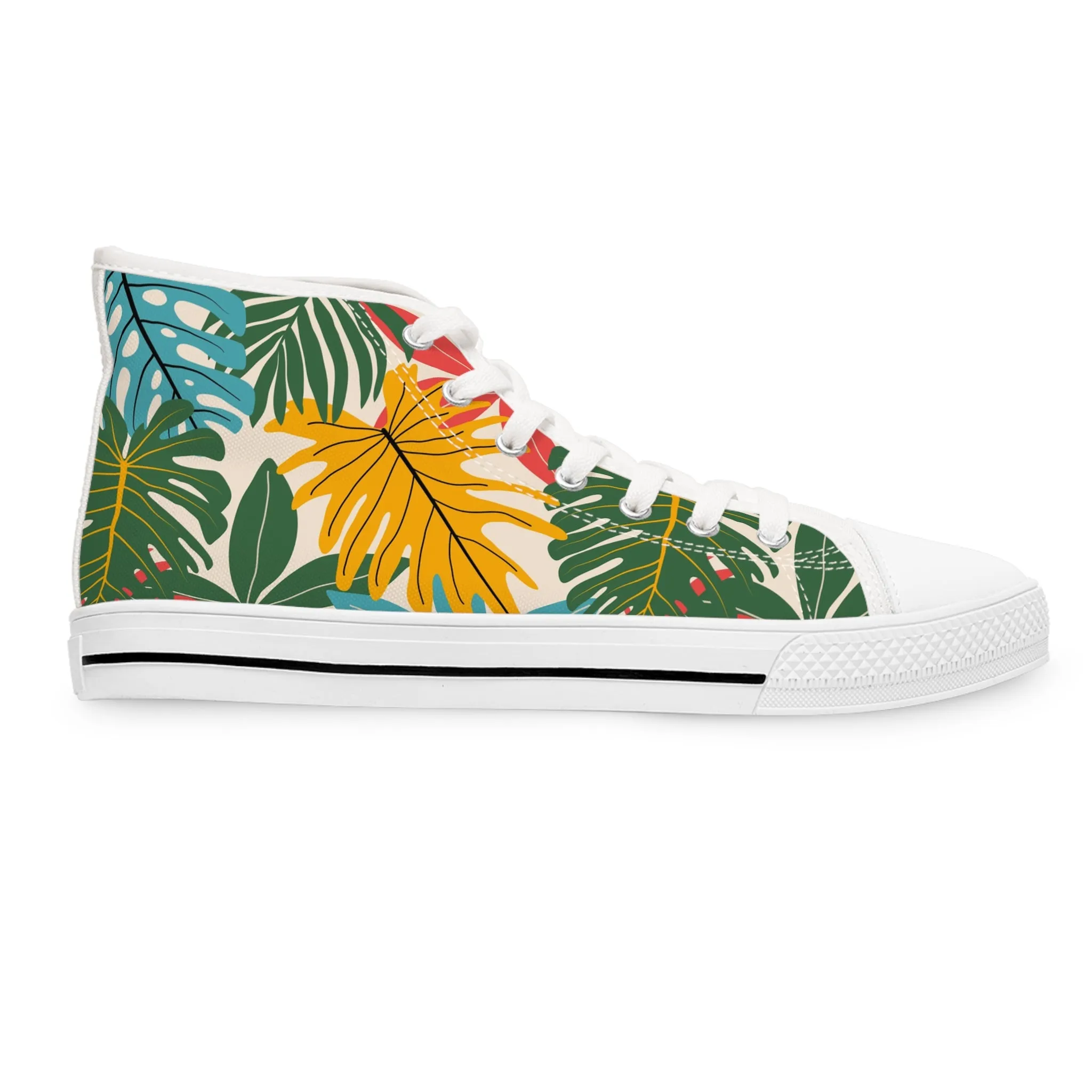 Colorful Leaves Women's High Top Sneakers