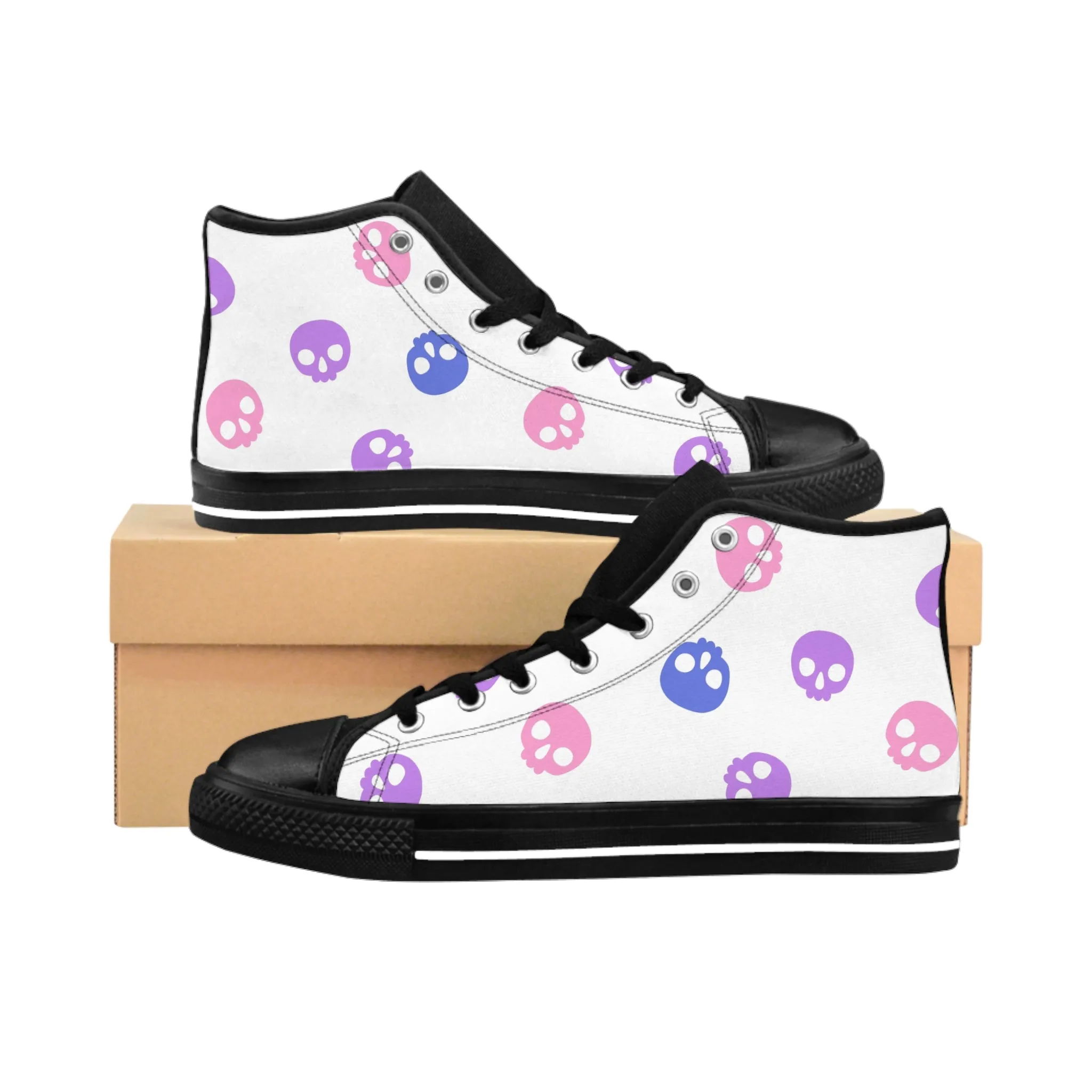 Colorful Skulls Women's Classic Sneakers