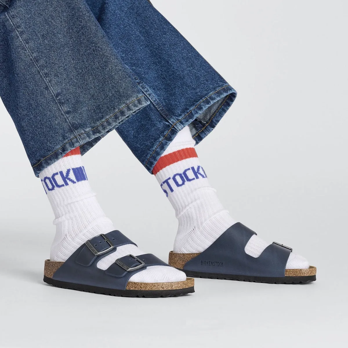 Cotton Crew Stripe Tennis Socks