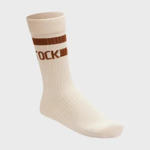 Cotton Tennis Sock in Eggshell